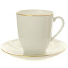 Чашка с блюдцем кофейная форма Ветерок рисунок Золотой кантик ИФЗ