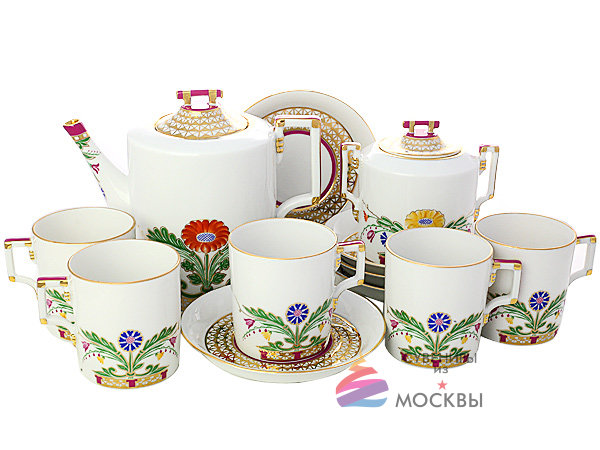 Сервиз чайный "Замоскворечье" 6/20 Гербовая ЛФЗ