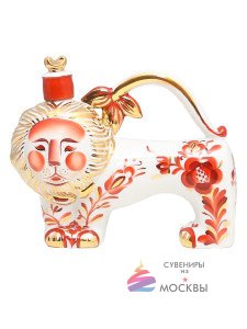 Графин фарфоровый "Лев", рисунок "Красный", ЛФЗ