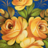 Поднос "Розы на синем" 33*23 см, арт. А-4.45
