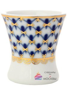 Рюмка для яиц форма "Молодежная", рисунок "Кобальтовая сетка", Императорский фарфоровый завод