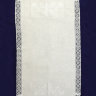 Салфетка овальная белая с белым кружевом 95х50 арт. 0с-824