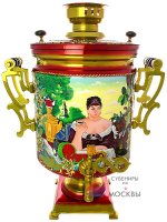 Электрический самовар 45 литров "Купчиха за чаем", арт. 145045