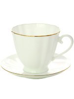 Чашка с блюдцем чайная "Золотой кантик" Гвоздика ИФЗ