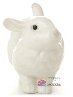 Скульптура Кролик Ушастик белый, ЛФЗ