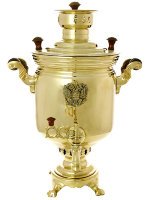 Самовар 5 литров с накладным Гербом РФ, арт. 211693