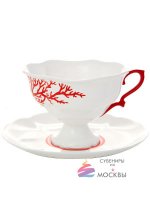 Чашка с блюдцем чайная "Коралл" Наташа ЛФЗ